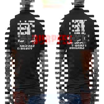 Comí Burpees Para El Entrenamiento Divertido Del Desayuno Sin Mangas Camiseta Hombre Estampado Espalda - Regaloses