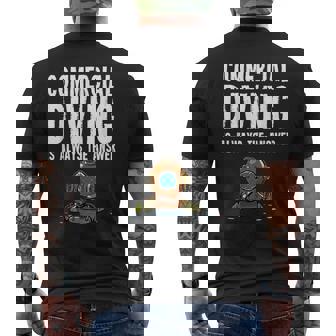 Commercial Diver Diving Men's Back Print T-Shirt - Monsterry