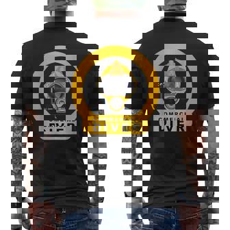 Commercial Diver Helmet Men's Back Print T-Shirt - Monsterry