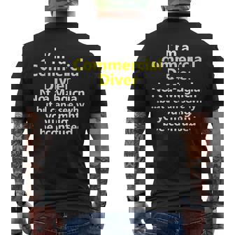 Commercial Diver Job Career Diving Scuba Deep Sea Men's Back Print T-Shirt - Monsterry