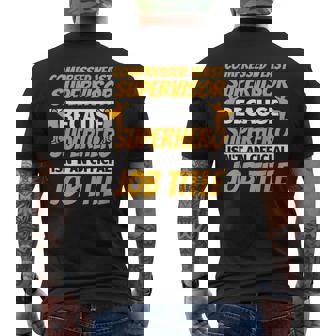 COMPRESSED YEAST SUPERVISOR Humor Men's Back Print T-Shirt - Monsterry