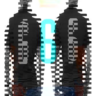 Con El Número 6 Favorito De Todos Los Fanáticos De Los Deportes Camiseta Hombre Estampado Espalda - Regaloses