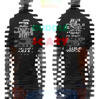 Con Texto I Wanna Cuddle And Watch Scary Movies Love Horror Camiseta Hombre Estampado Espalda - Regaloses