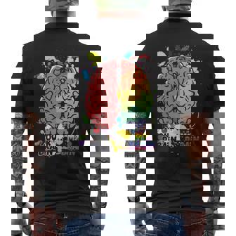 Conciencia Autismo Colorido Cerebro Puzzle Cinta Tolerancia Sin Mangas Camiseta Hombre Estampado Espalda - Regaloses