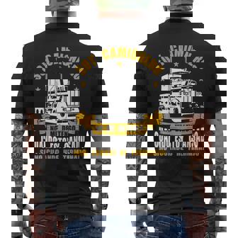 Conductor De Camión Grande Semirremolque Conductor Camiseta Hombre Estampado Espalda - Regaloses