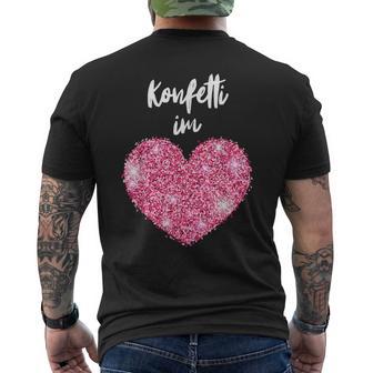 Confetti In The Heart – Kölle Alaaf Red Carnival Fashing T-Shirt mit Rückendruck - Geschenkecke