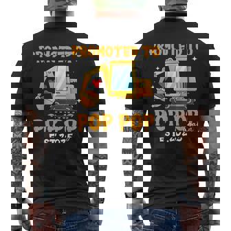 Construction Excavator Promoted To Pop Pop Again 2025 Men's T-shirt Back Print | Mazezy