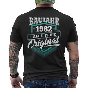 Construction Year 1982 All Parts Original Birthday T-Shirt mit Rückendruck - Geschenkecke