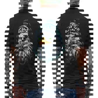 Cool Eagles Vintage Eagles Flying Bird Inspirational Men's T-shirt Back Print | Mazezy