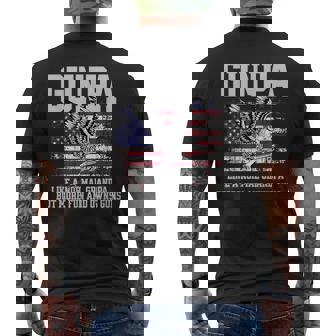 Cool Gunpa Like Normal Grandpa But Own Guns Men's T-shirt Back Print - Thegiftio