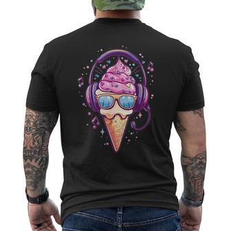 Cool Ice Cream With Sunglasses I Ice Cream T-Shirt mit Rückendruck - Geschenkecke