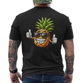 Cool Pineapple Wearing Sunglasses Fun Fruit T-Shirt mit Rückendruck - Geschenkecke