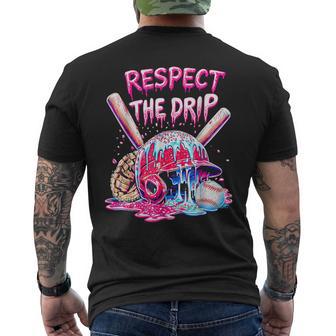 Cool Sport Baseball Home Plate Drip With Sprinkles Drip Men's T-shirt Back Print - Thegiftio UK