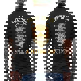 Cool Tiger With Sunglasses Petting Zoo Men's Back Print T-Shirt - Monsterry