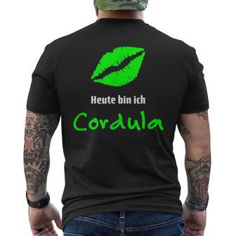 Cordula Green Fancy Dress Costume Carnival Oktoberfest Apres Ski Party T-Shirt mit Rückendruck - Geschenkecke