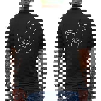 Corgi Dog Puppy Animal Love Art Sketch Men's Back Print T-Shirt - Monsterry