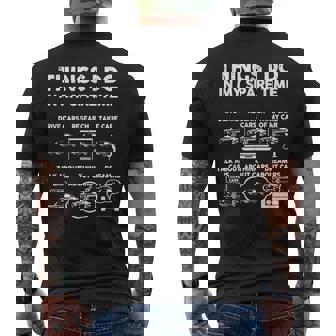 Cosas Que Hago En Mi Tiempo Libre Coche Divertido Camiseta Hombre Estampado Espalda - Regaloses