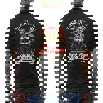 Couples Married 22-Year 22nd Wedding Anniversary Men's Back Print T-Shirt - Monsterry