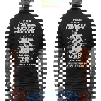 Couples Married 33 Years 33rd Wedding Anniversary Men's Back Print T-Shirt - Monsterry