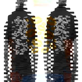 Cover Me In Kisses Opulent Lipstick Flirtatious Fun Men's Back Print T-Shirt - Monsterry