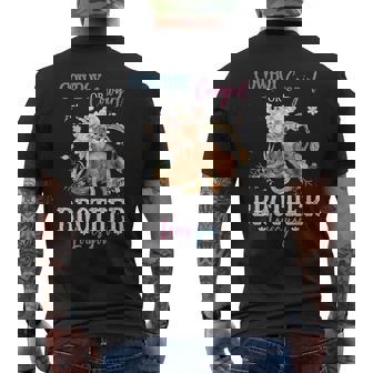 Cowboy Or Cowgirl Gender Reveal Party Announcement Brother Men's T-shirt Back Print - Monsterry