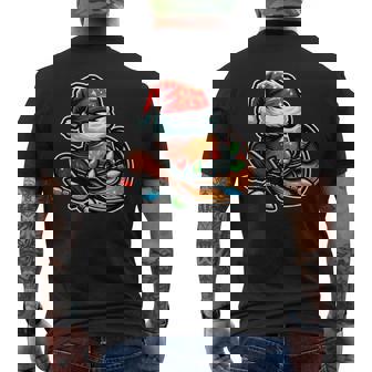 Cowboy Santa Hat Xmas Reindeer Rodeo Christmas In Texas Men's Back Print T-Shirt - Monsterry
