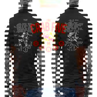 The Crab Five Crab Flag Maryland Men's T-shirt Back Print - Seseable