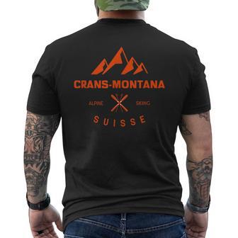 Crans-Montana Schweiz T-shirt imprimé au dos - Cadeauxyz