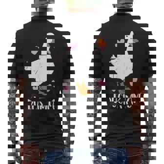 Crazy Duck Mother Duck Mom Men's Back Print T-Shirt - Monsterry