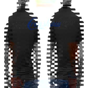 Crenshaw California LA Texte Bleu T-shirt imprimé au dos - Cadeauxyz