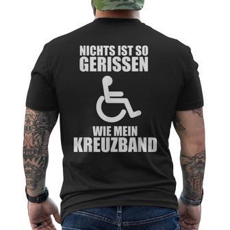 With Cross Band And Cross Band Crack Football Ski Injury T-Shirt mit Rückendruck - Geschenkecke