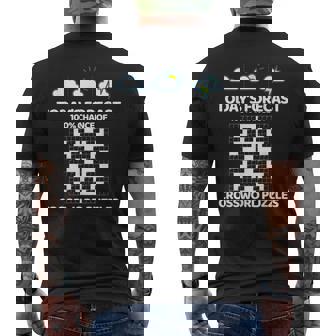Crossword Puzzle Crossword Puzzle Lover Men's Back Print T-Shirt - Monsterry