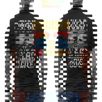 Cruisin Through 19 Years 19Th Wedding Anniversary Couples Men's T-shirt Back Print | Mazezy