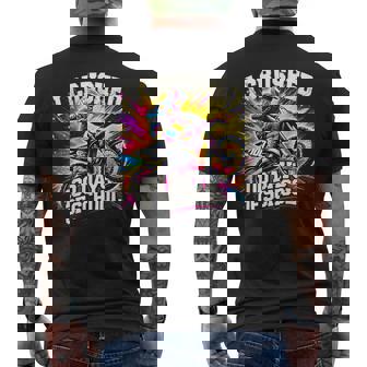 I Crushed 100 Days Of School Dirt Bike For Boys 100Th Day Men's T-shirt Back Print | Mazezy