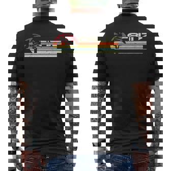 Cruz Surname 80s 90s Vintage Sunset With Palm Trees Men's Back Print T-Shirt - Monsterry