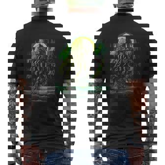 Cthulhu Horror Lovecraft Camiseta Hombre Estampado Espalda - Regaloses