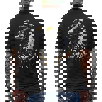 Cuervo Con Gafas De Sol Y Auriculares Dj Camiseta Hombre Estampado Espalda - Regaloses