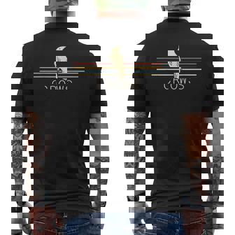 Cuervos Retro Hombres Cuervos Cuervo Negro Pájaro Cuervo Para Hombres Camiseta Hombre Estampado Espalda - Regaloses