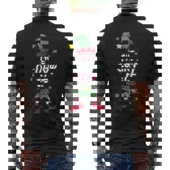 Curvy Elf Christmas Pajamas Pjs Matching Family Group Men's Back Print T-Shirt - Monsterry