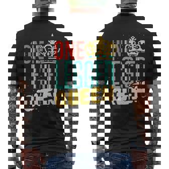 Cute Amputated Leg Amputees One Legged Queen Leg Amputees Men's Back Print T-Shirt - Monsterry