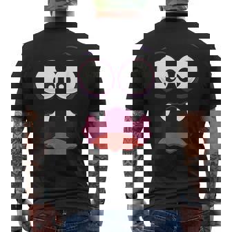 Cute Face Monster Head Ghost Cartoon Halloween Idea Men's Back Print T-Shirt - Monsterry