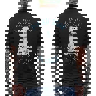 Cute Polar Bear Plunge Winter Sports Men's Back Print T-Shirt - Monsterry