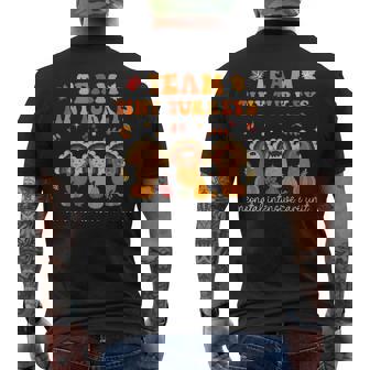 Cute Team Tiny Turkeys Neonatal NICU Nurse Thanksgiving Fall Men's Back Print T-Shirt - Monsterry