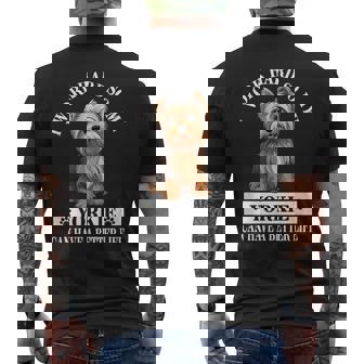Cute Work Hard Better Life Yorkie Lover Men's Back Print T-Shirt - Monsterry