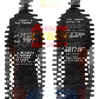 Cybersecurity IT Analyst Observe Certified Tech Security Men's Back Print T-Shirt - Monsterry