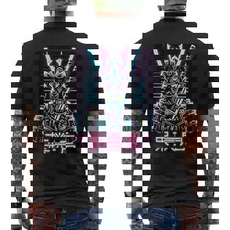 Cyborg Samurai Futuriste Japonais Cyberpunk Esthétique T-shirt imprimé au dos - Cadeauxyz