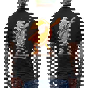 Dab Orangenscheibe Tanzende Dabbing Orange Frucht T-Shirt mit Rückendruck - Geschenkecke