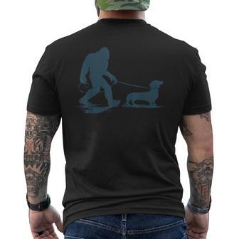Dachshund Dog Bigfoot Walking Wiener Dog Dad Men's T-shirt Back Print - Thegiftio UK