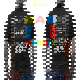 Dad Of The Birthday Boy Family Matching Birthday Gaming Men's T-shirt Back Print - Thegiftio