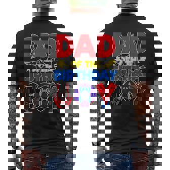 Dad Of The Birthday Boy Matching Spider Family Birthday Men's T-shirt Back Print | Seseable UK